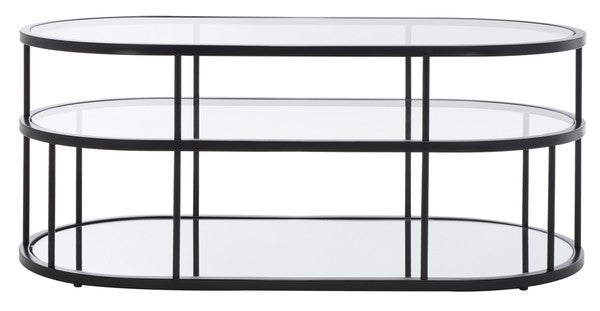 Patria 42 in. Shelf Coffee Table - Black