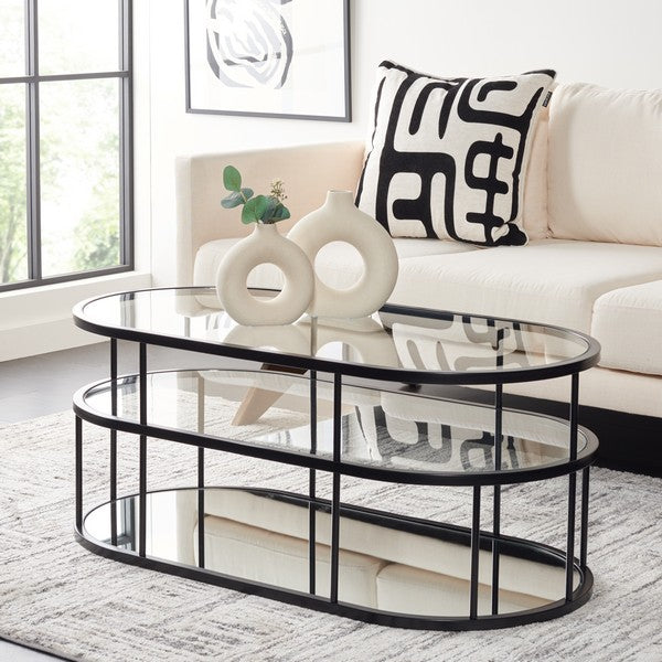 Patria 42 in. Shelf Coffee Table - Black