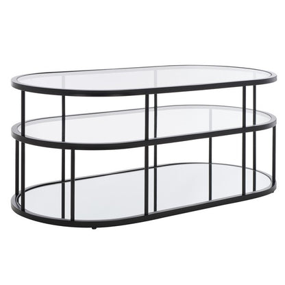 Patria 42 in. Shelf Coffee Table - Black