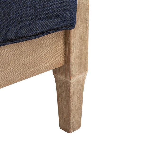 Tauriano 57 in. Eucalyptus Wood Outdoor Loveseat - Navy