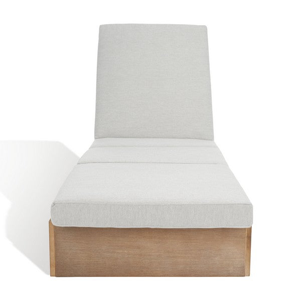 Uscio 79 in. Eucalyptus Wood Chaise Lounger