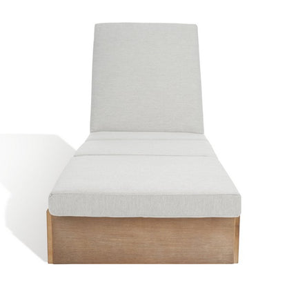 Uscio 79 in. Eucalyptus Wood Chaise Lounger