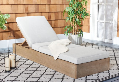 Uscio 79 in. Eucalyptus Wood Chaise Lounger