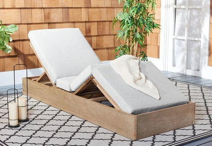 Uscio 79 in. Eucalyptus Wood Chaise Lounger