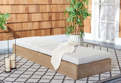 Uscio 79 in. Eucalyptus Wood Chaise Lounger