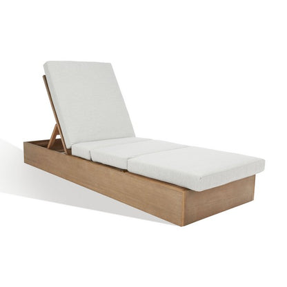 Uscio 79 in. Eucalyptus Wood Chaise Lounger