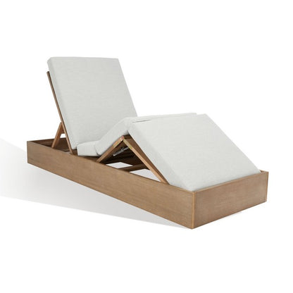 Uscio 79 in. Eucalyptus Wood Chaise Lounger