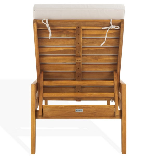 Grosio 79 in. Brazilian Teak Wood Chaise Lounge
