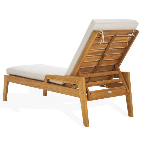 Grosio 79 in. Brazilian Teak Wood Chaise Lounge