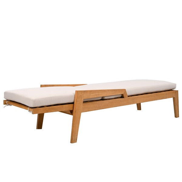Grosio 79 in. Brazilian Teak Wood Chaise Lounge
