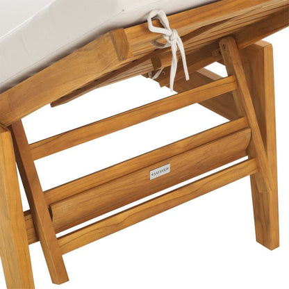 Grosio 79 in. Brazilian Teak Wood Chaise Lounge