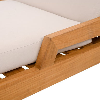 Grosio 79 in. Brazilian Teak Wood Chaise Lounge