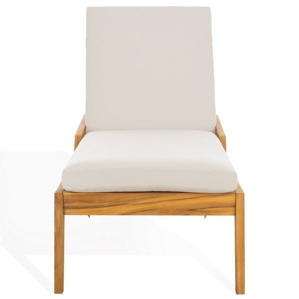 Grosio 79 in. Brazilian Teak Wood Chaise Lounge