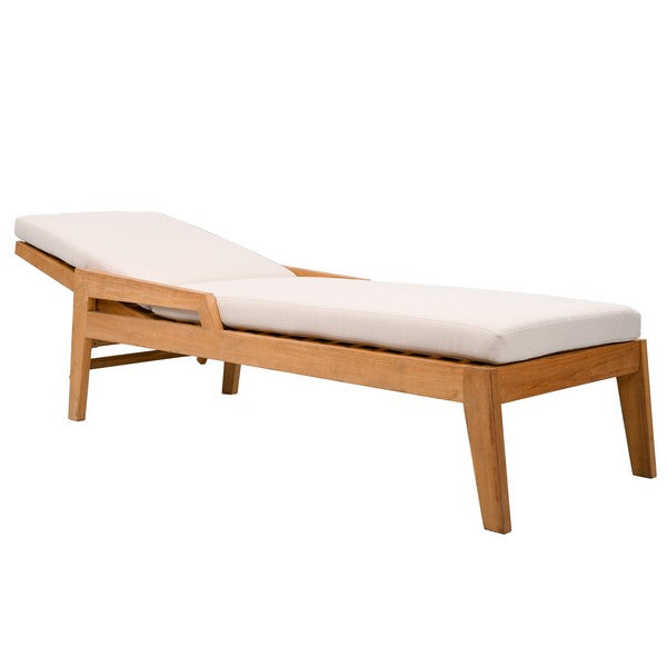 Grosio 79 in. Brazilian Teak Wood Chaise Lounge