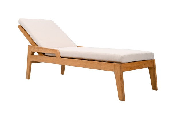 Grosio 79 in. Brazilian Teak Wood Chaise Lounge