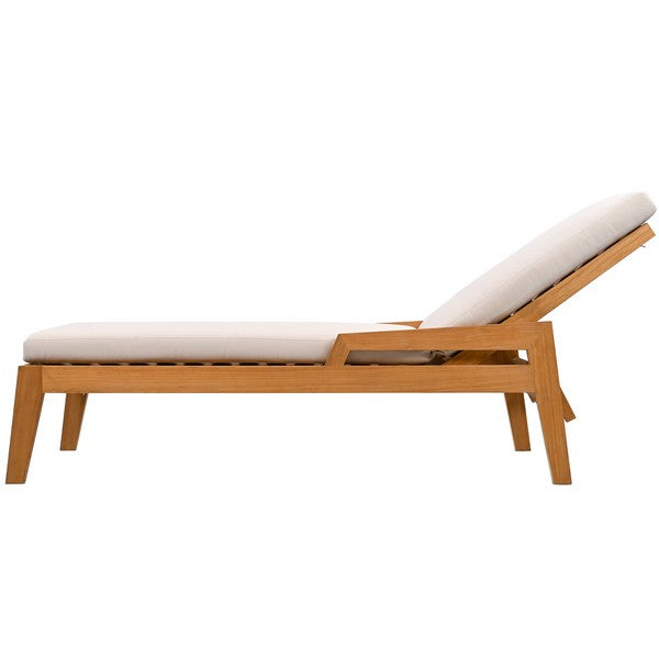Grosio 79 in. Brazilian Teak Wood Chaise Lounge