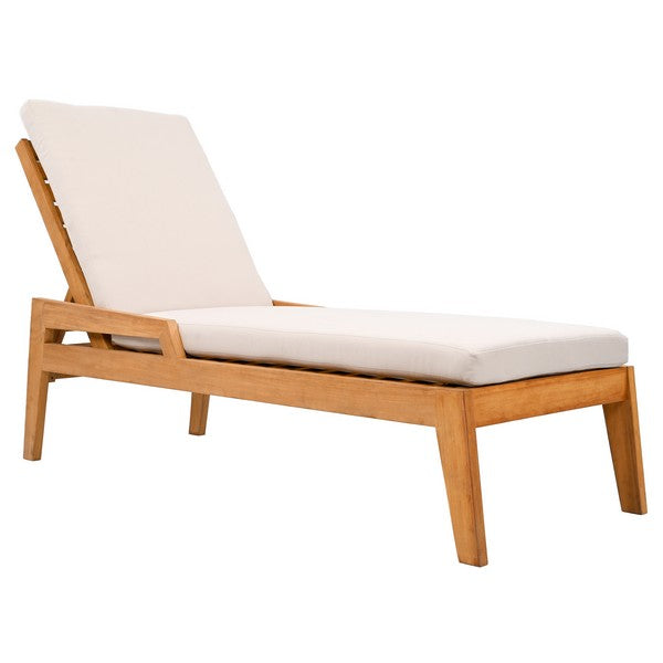 Grosio 79 in. Brazilian Teak Wood Chaise Lounge