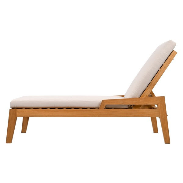 Grosio 79 in. Brazilian Teak Wood Chaise Lounge