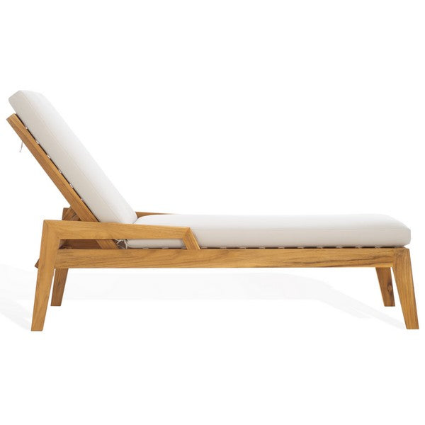 Grosio 79 in. Brazilian Teak Wood Chaise Lounge