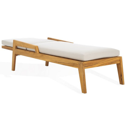 Grosio 79 in. Brazilian Teak Wood Chaise Lounge