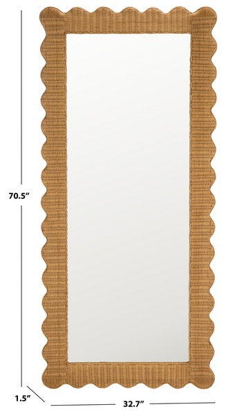Morra 71 in. Rattan Mirror