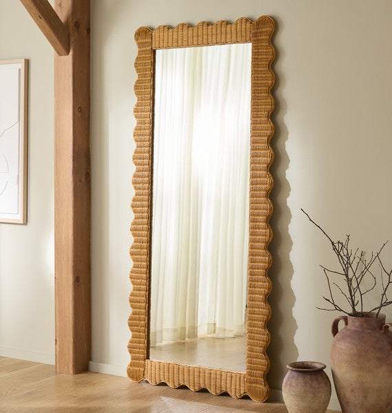 Morra 71 in. Rattan Mirror