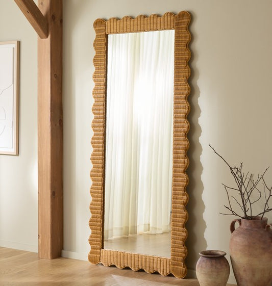 Morra 71 in. Rattan Mirror