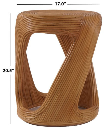 Radein 21 in. Rattan Accent Table