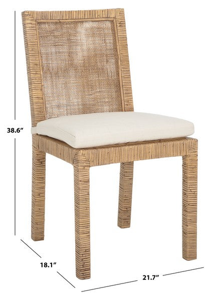 Basile Natural Rattan Dining Chair - Set of 2