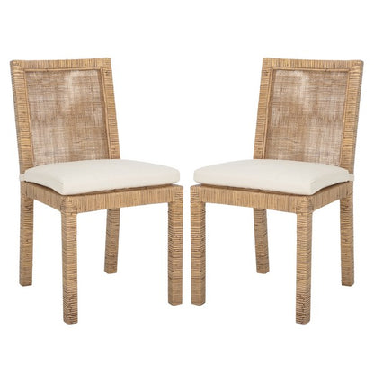 Basile Natural Rattan Dining Chair - Set of 2