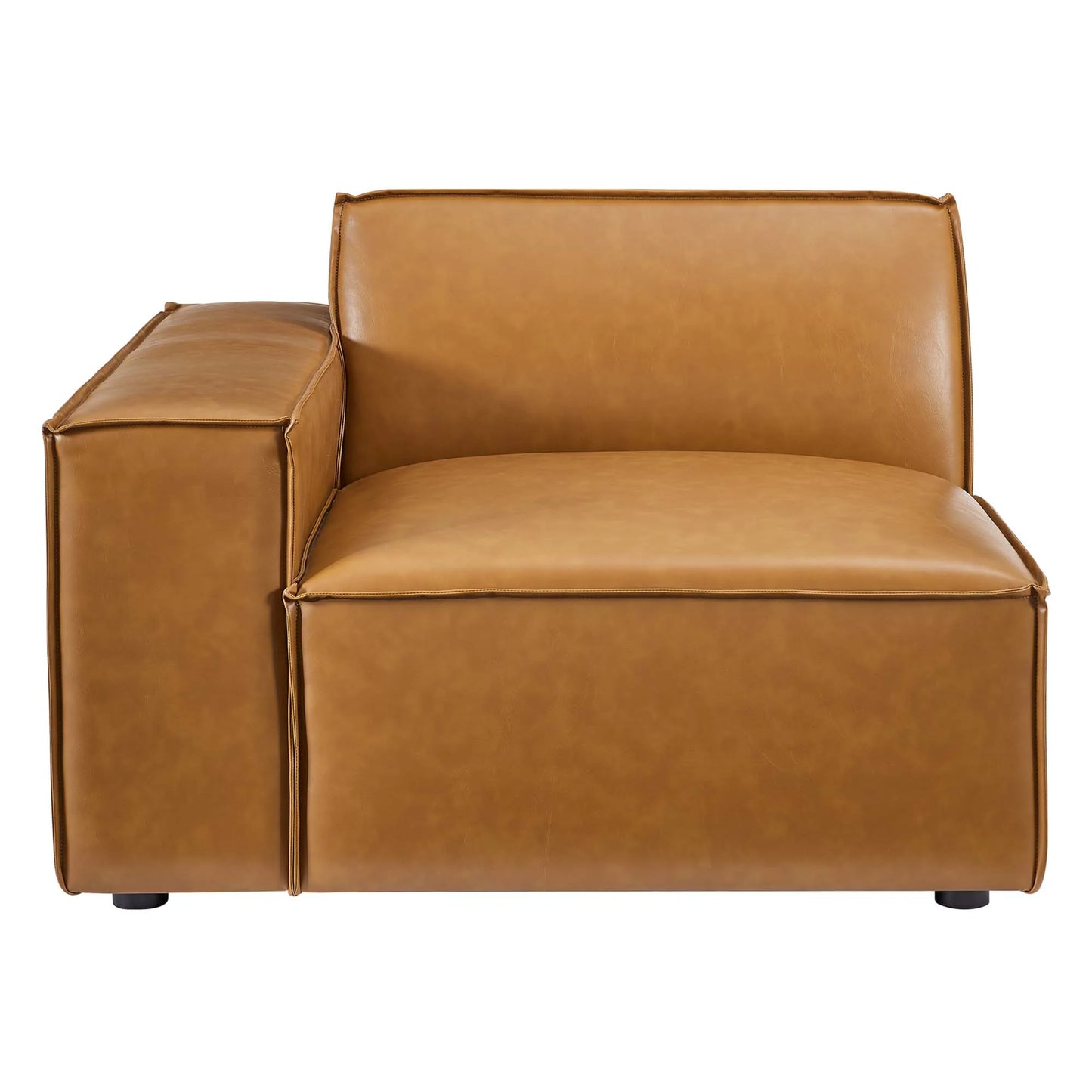 Alcide 12 ft. Vegan Leather Sofa