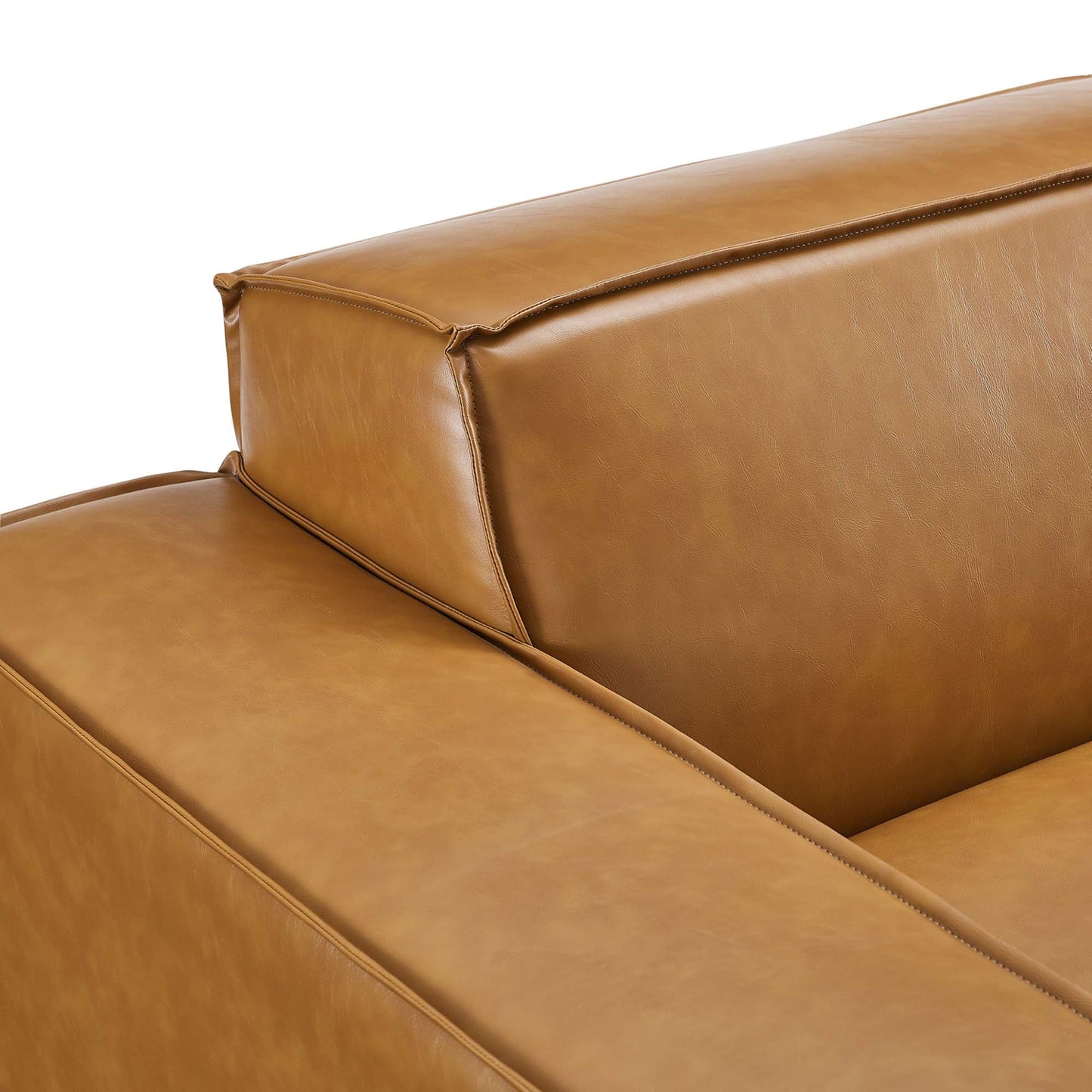 Alcide 12 ft. Vegan Leather Sofa