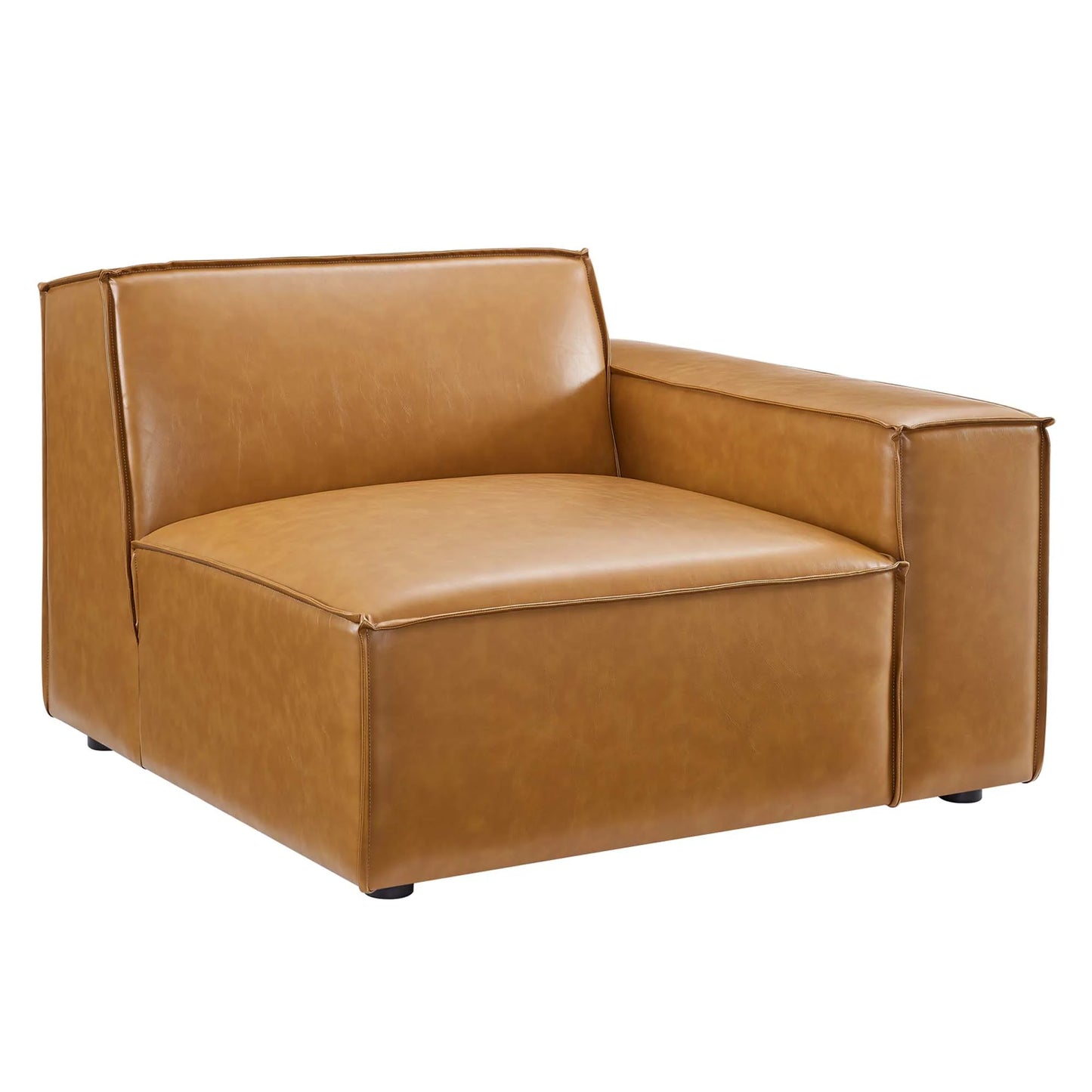 Alcide 12 ft. Vegan Leather Sofa