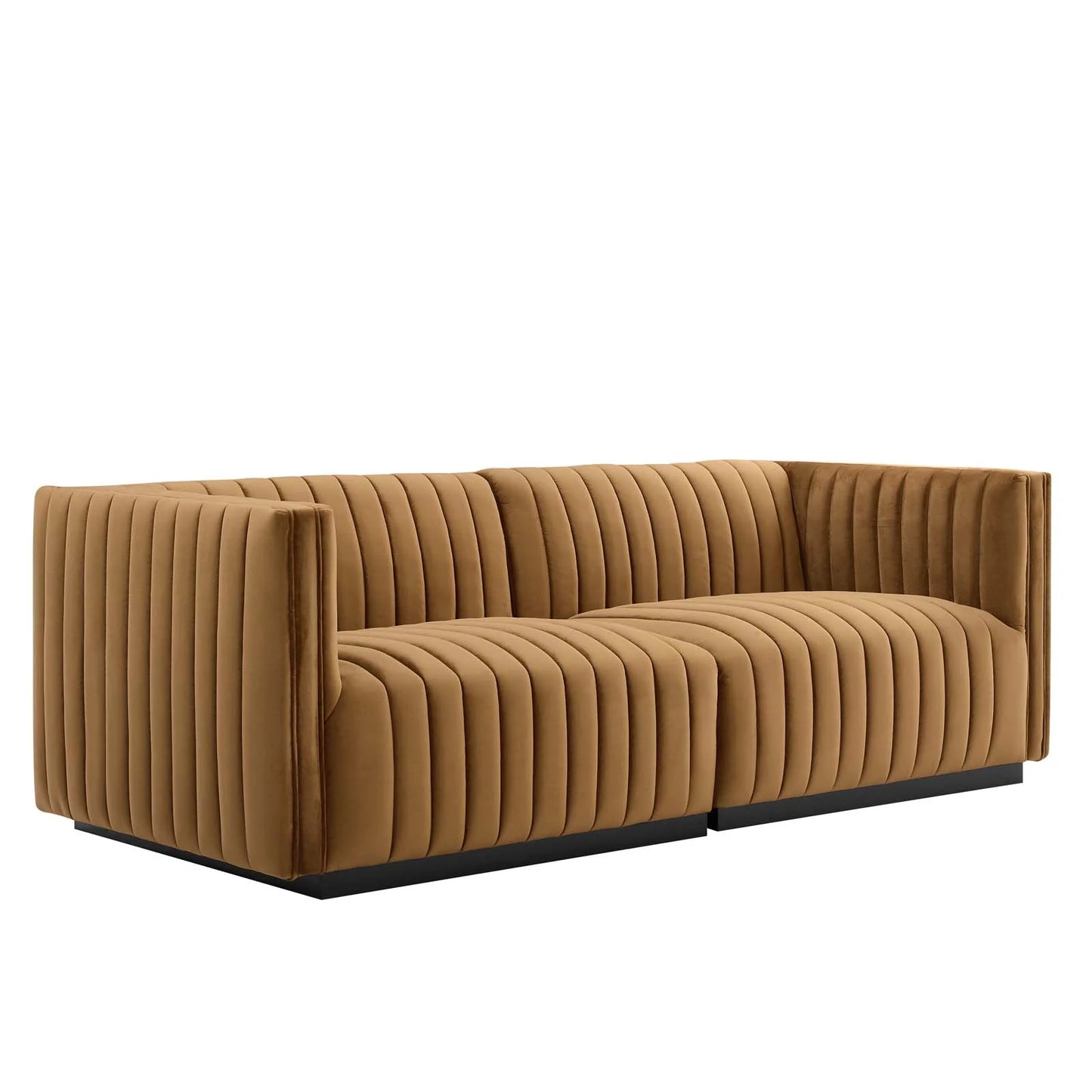 Soliera 73 in. Velvet Upholstered Loveseat