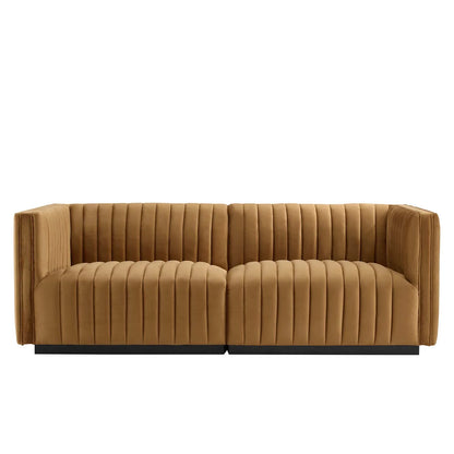 Soliera 73 in. Velvet Upholstered Loveseat