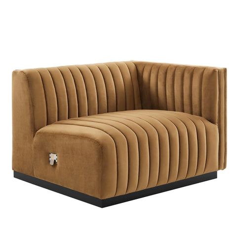 Soliera 119 in. Velvet Upholstered Sofa