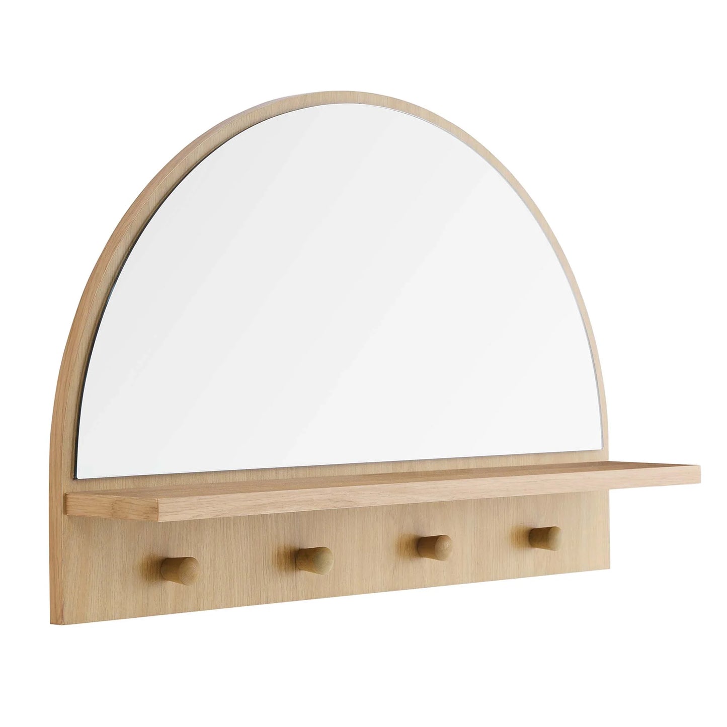 Lissone 23 in. Arched Mindi Wood Mirror