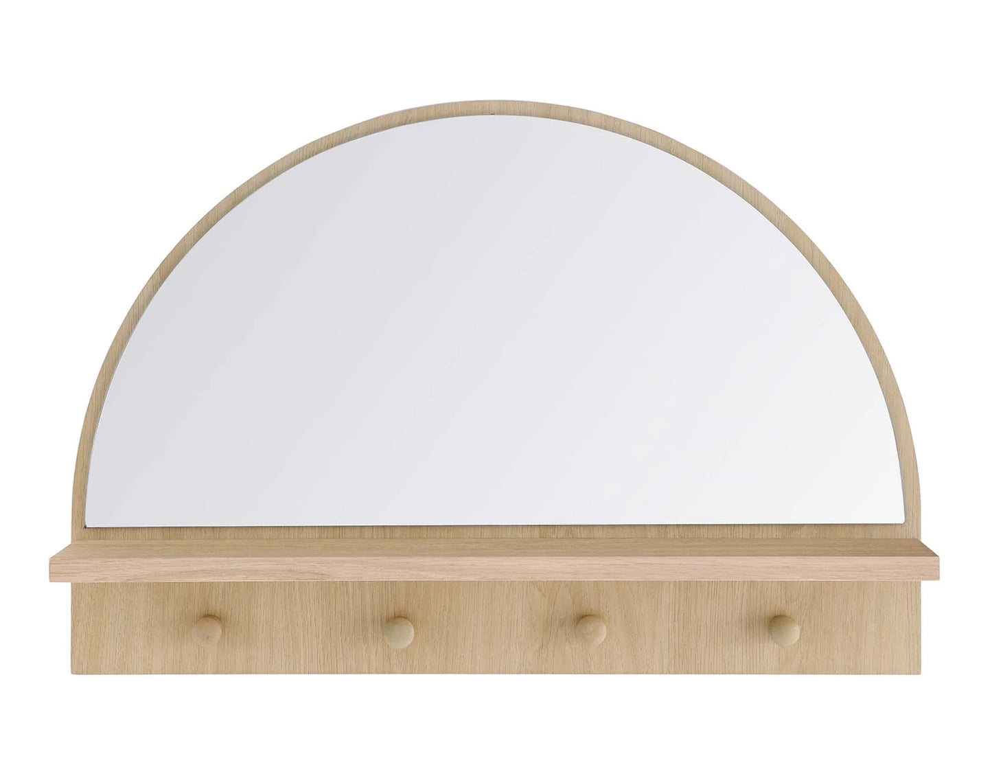 Lissone 23 in. Arched Mindi Wood Mirror