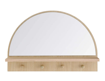 Lissone 23 in. Arched Mindi Wood Mirror