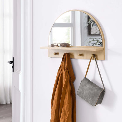 Lissone 23 in. Arched Mindi Wood Mirror