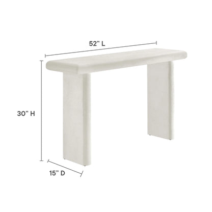 Fener 52 in. Mango Wood Console Table - White