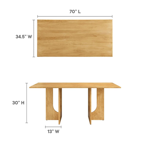 Ginestra 70 in. Dining Table - Oak