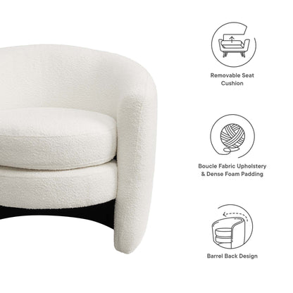 Biserno Boucle Upholstered Accent Chair
