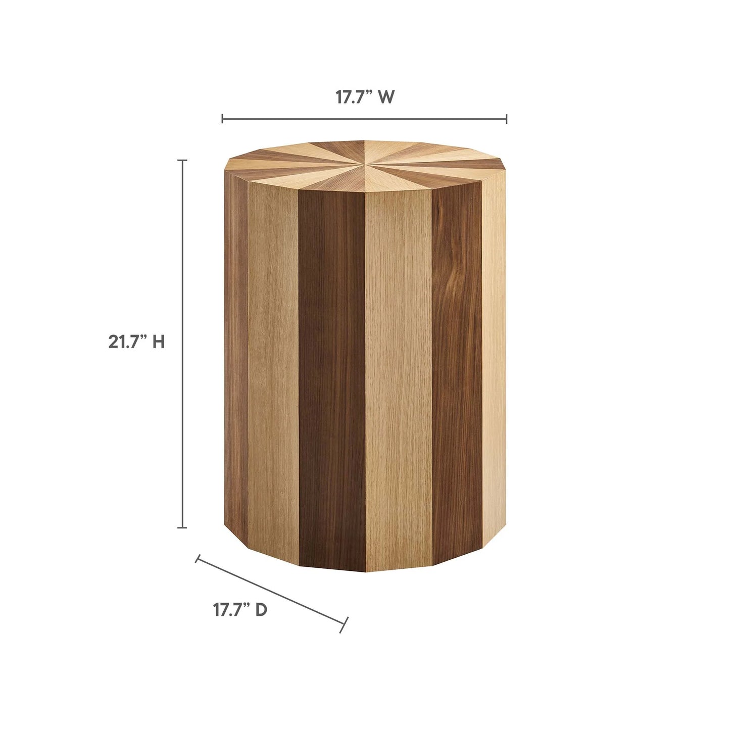 Giudice 22 in. Wood Accent Table