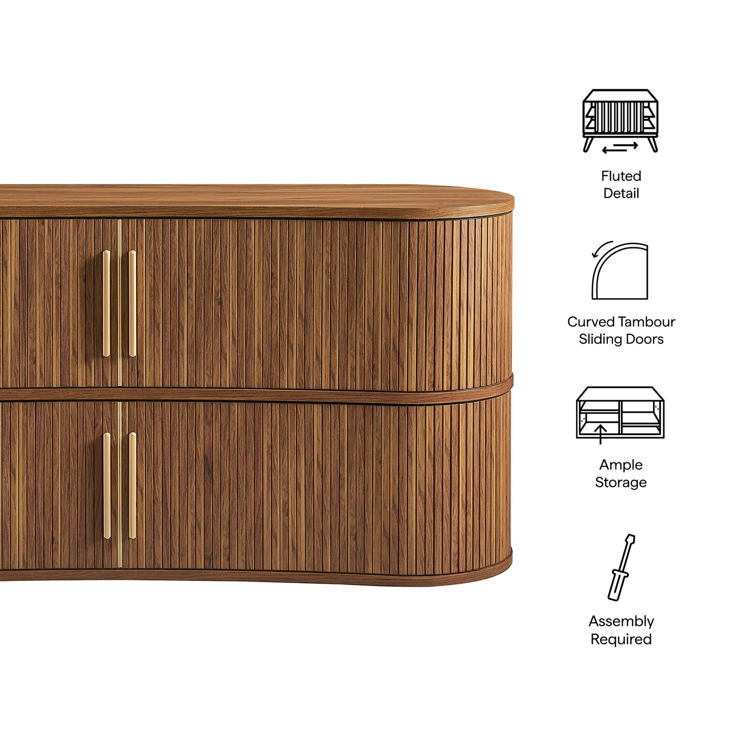 Borghi Fluted 63 in. Sideboard