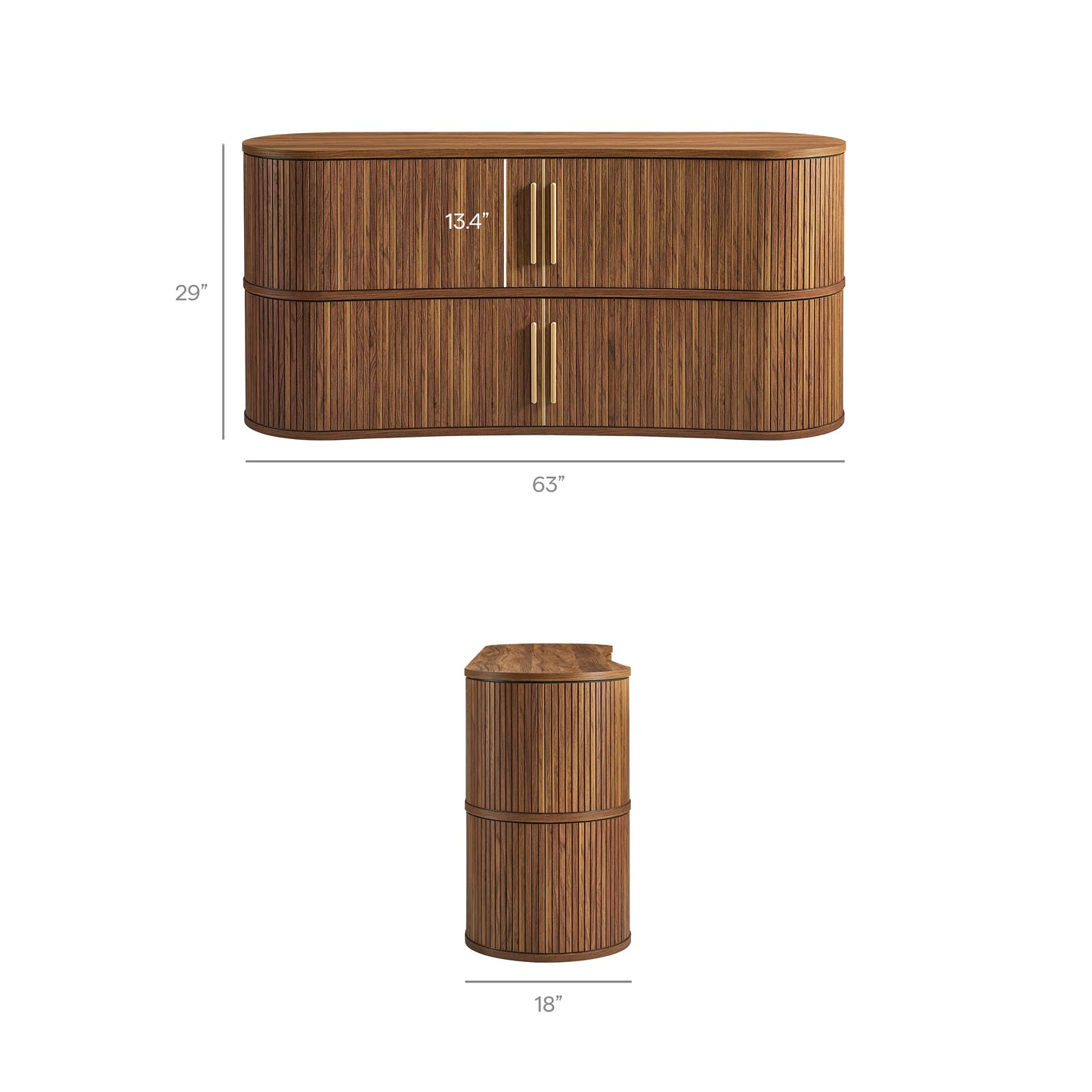 Borghi Fluted 63 in. Sideboard