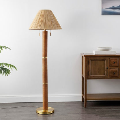 Sorda 62 in. Rattan Floor Lamp