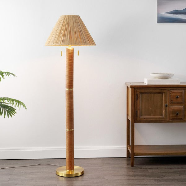 Sorda 62 in. Rattan Floor Lamp