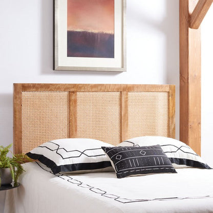 Binasco 80 in. Mango Wood Rattan Headboard