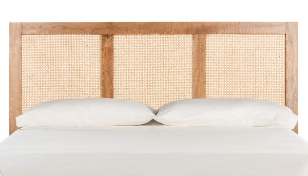 Binasco 80 in. Mango Wood Rattan Headboard